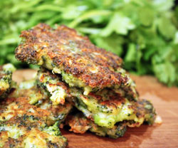 Broccoli parmesan fritter