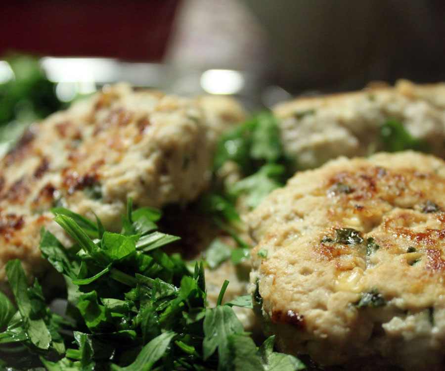 Frikadeller med hytteost